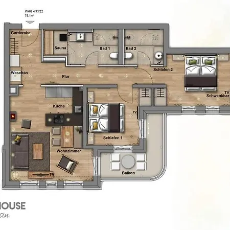 Beachhouse Bansin App 22 דירה *